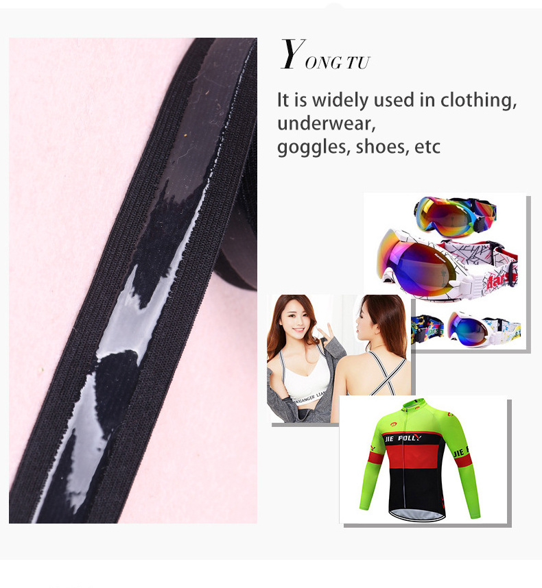 Sustainable underwear elastic custom logo nylon jacquard ribbon waistband elastic jacquard band