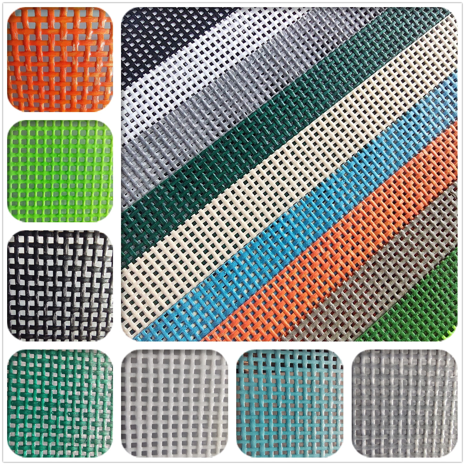 High Strength Tearing Large roll 1300x1300d 14*14 Polyester Teslin Mesh Textile Material Coated Polyester PVC Mesh Fabric