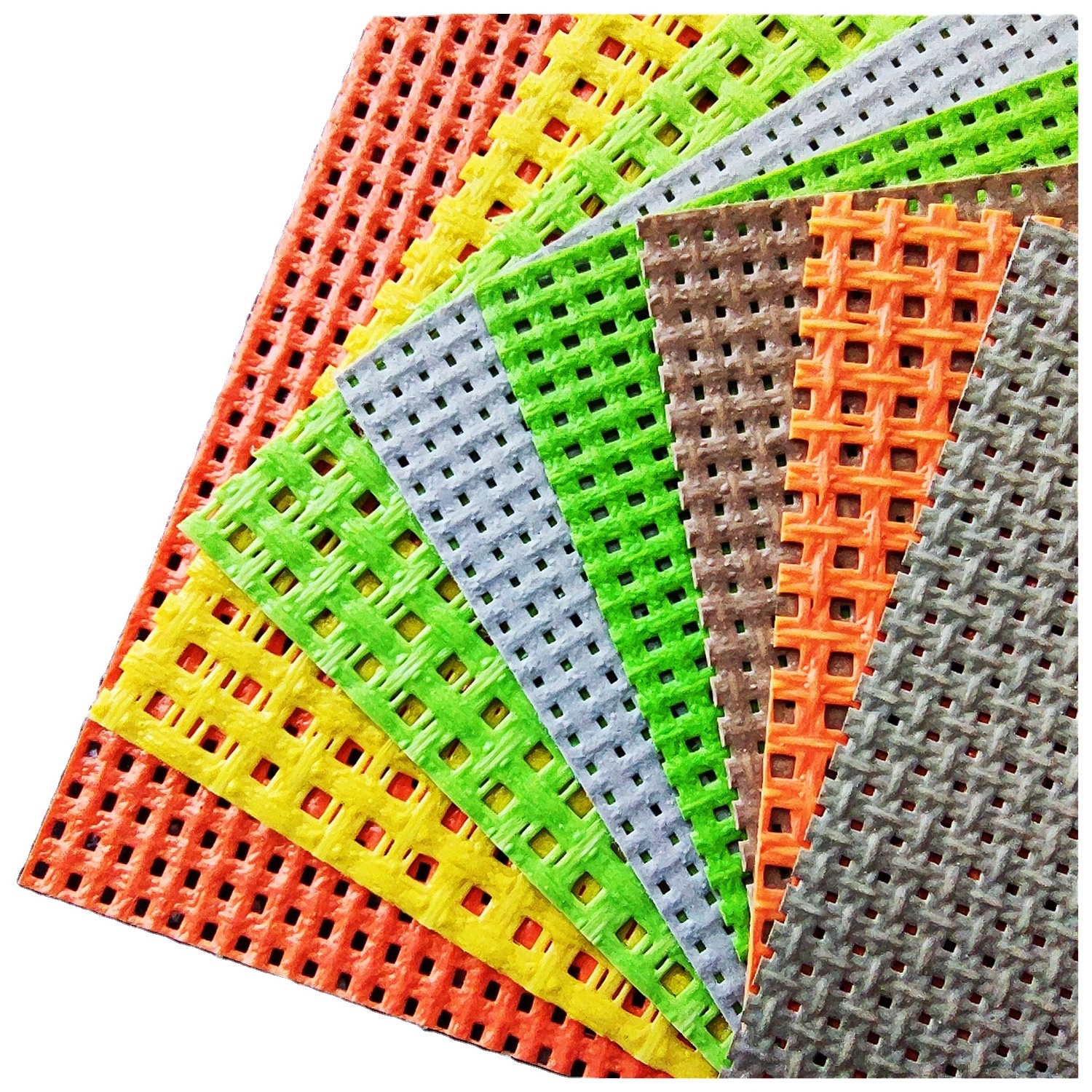 High Tear Resistance Color PVC Coated Polyester Mesh Fabric Vinyl Tarp Materials for Dump Truck Mesh Tarp Cover