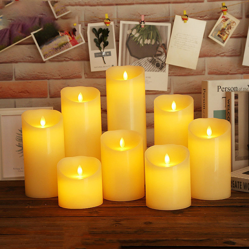 High Quality Custom Wholesale Professional Supplier Large Size Pillar Led Electric Candle For Party