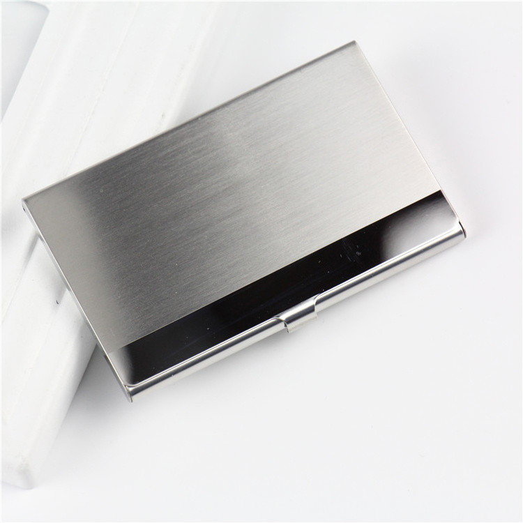 Factory Price Stainless Steel Business Card Holder For Women Men Accept Custom Logo Card Wallet Promotional Gift