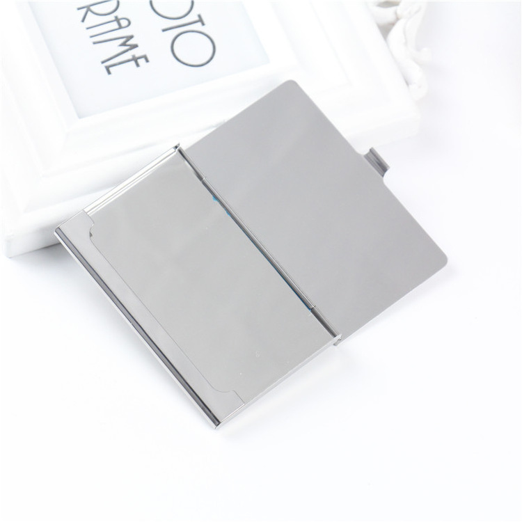 Factory Price Stainless Steel Business Card Holder For Women Men Accept Custom Logo Card Wallet Promotional Gift