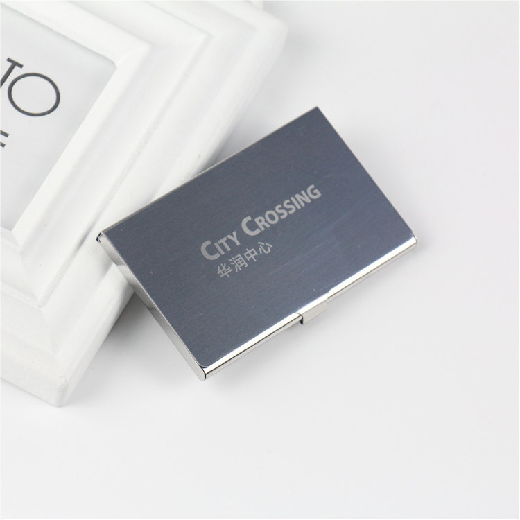 Factory Price Stainless Steel Business Card Holder For Women Men Accept Custom Logo Card Wallet Promotional Gift