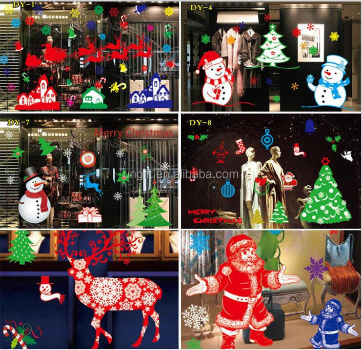 Christmas Party Store Wallpaper Sticker Window Glass New Arrival Cute Snowflake Home Decoration Wall Sticker