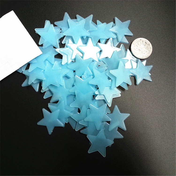 Room Decoration Stars Luminous Stickers Moon Fluorescent Wall Stickers 3cm The Dormitory Children Home Decoration PVC Sticker