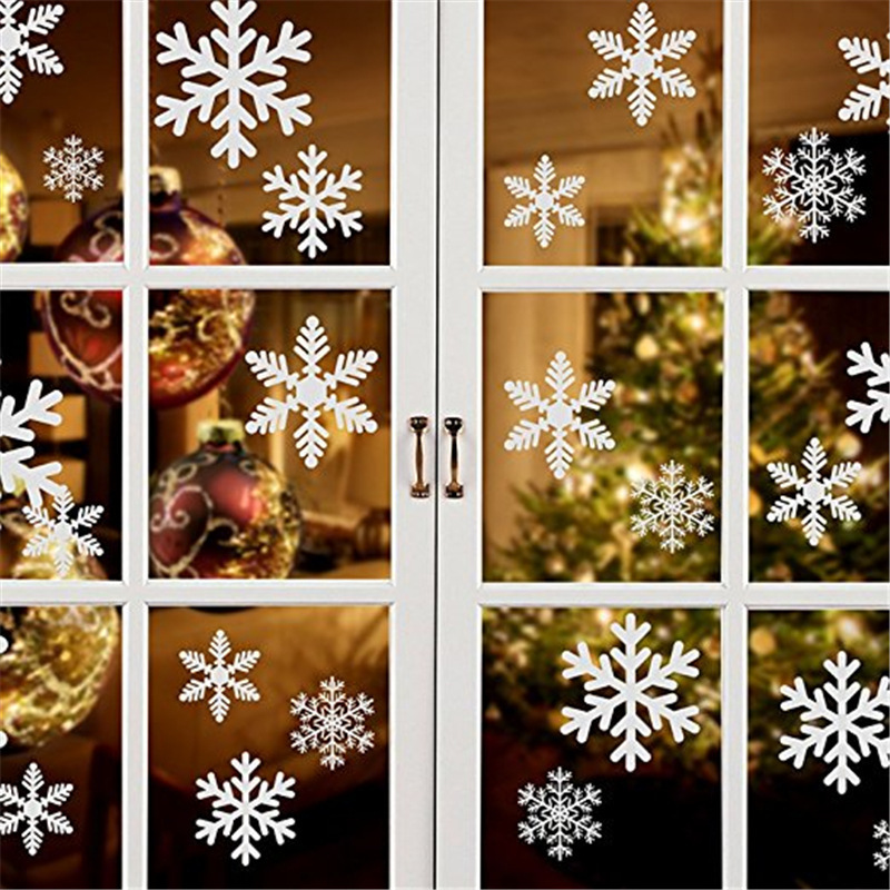 Christmas Window Decorations Xmas Holiday Decals Clings Glass Window Stickers