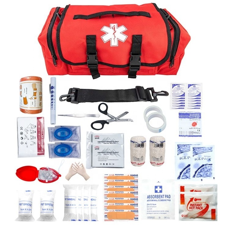 Complete trauma medical first aid bag emergency training use traveling car home first aid kit with supplies