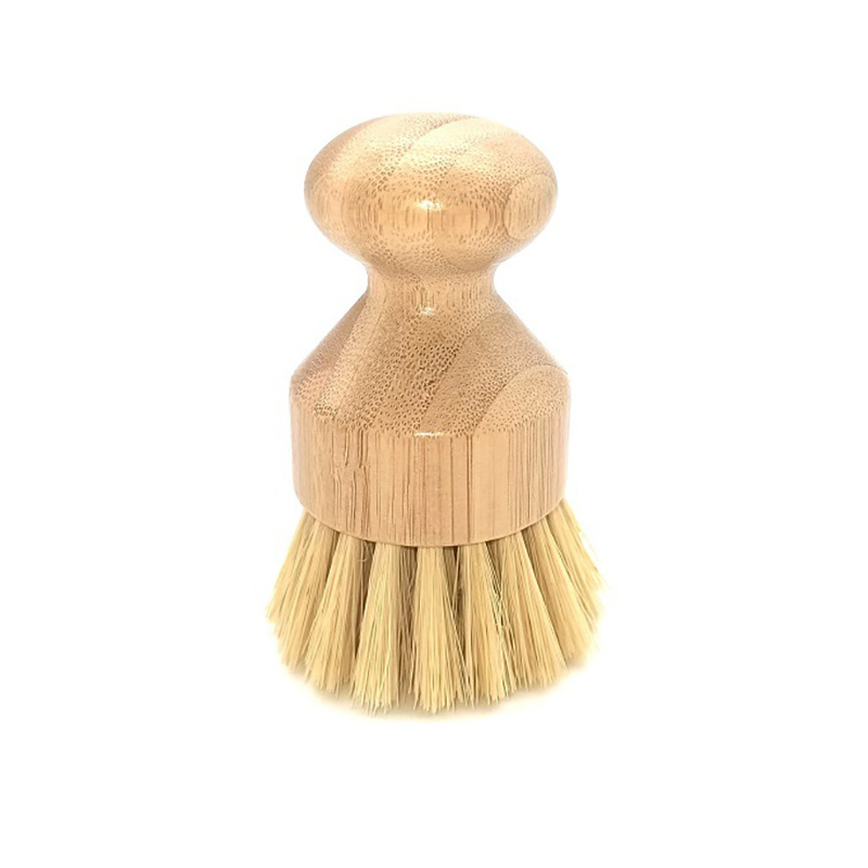 OEM Sisal Eco Natural Kitchen Hard Bristle Crevice Fancy House Scrubber Cleaning Brush Bamboo Gap Cleaning Dish Scrub Brush Set