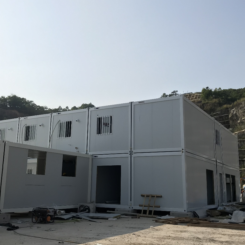 Temporary Construction Site Center Container House Prefabricated Flat Pack Container Homes