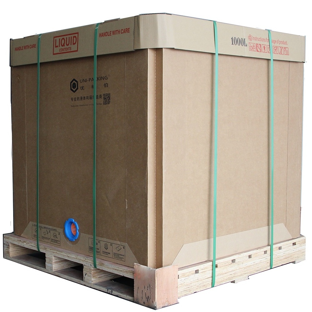 1000L Bulk liquid packing intermediate bulk container foldable ibc container with liner bag