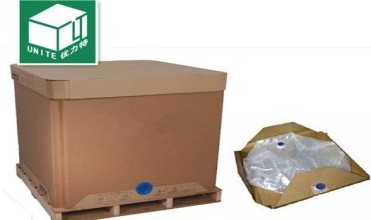 Paper 1000L Intermediate Bulk Container IBC coconut oil  tote tank with liner bag for liquid storage and transportation