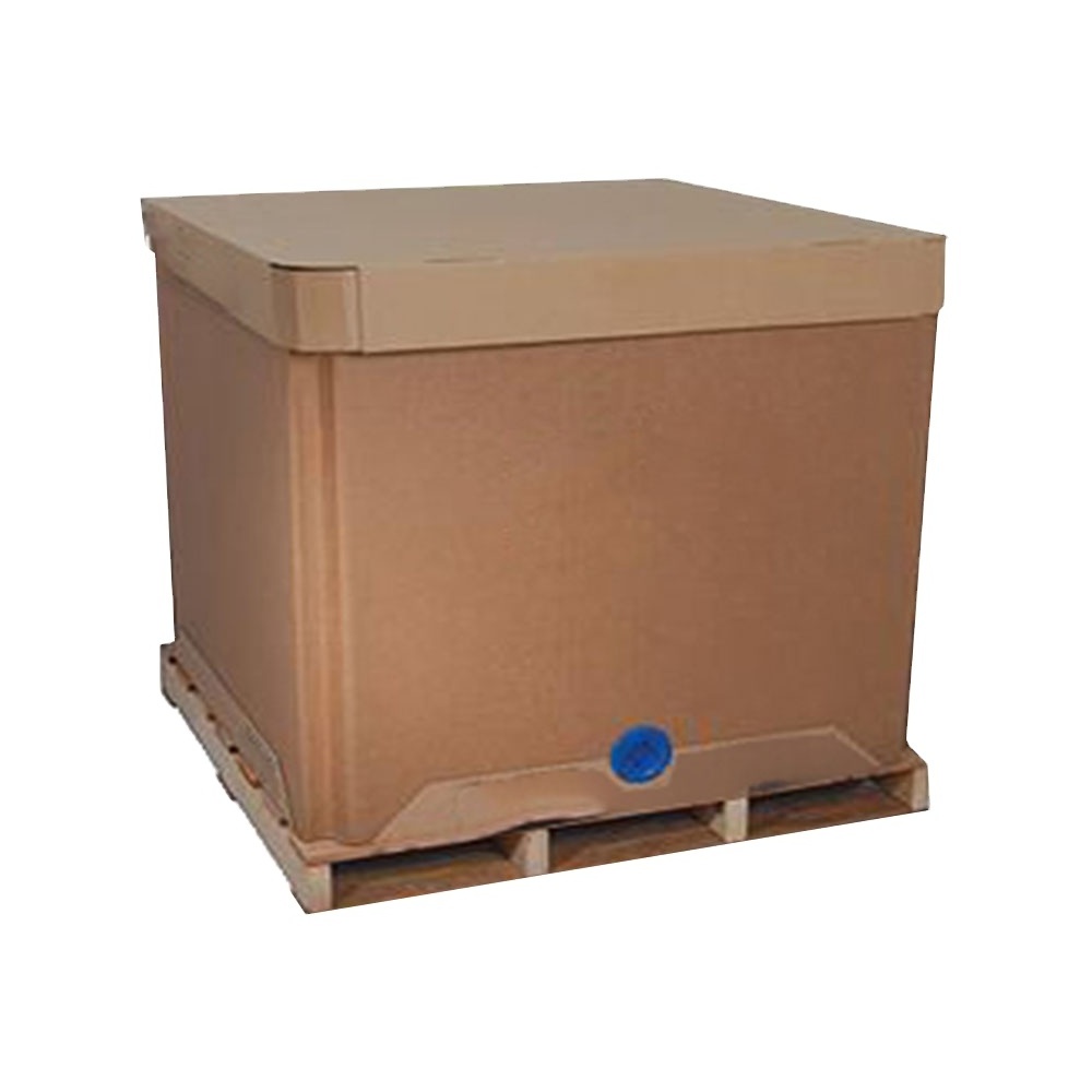 Cubic 1000l IBC Tank Liquid Package Paper tote Container with line bag coconut oil and orange juice