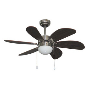 Hot European style downrod energy saving indoor decorative pull chain ceiling fan with light