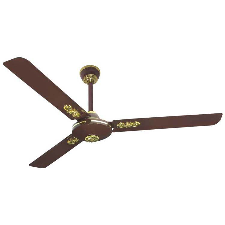 Negeria best seller 56 inch Qasa ceiling fan with golden decoration for home