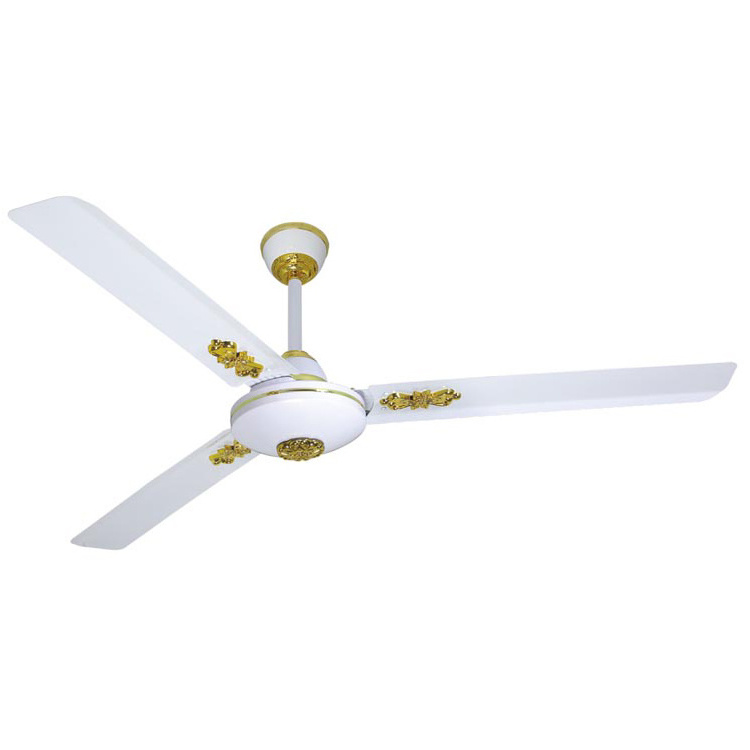 Negeria best seller 56 inch Qasa ceiling fan with golden decoration for home