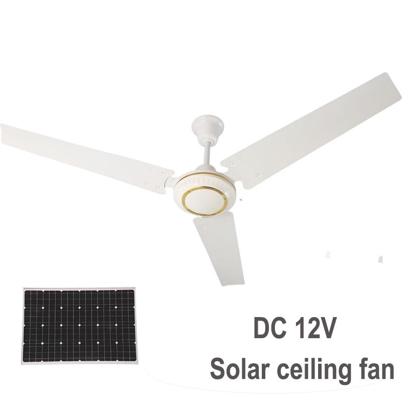 12v bldc DC 56 inch rechargeable ceiling fan with remote control for Africa South America Market