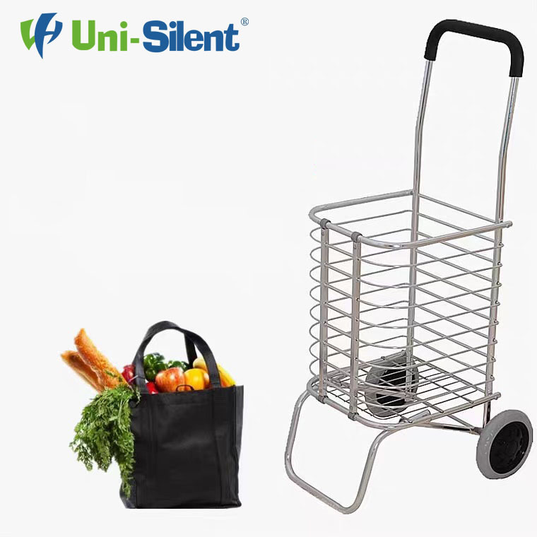 Uni-Silent Portable Grocery Supermarket Shopping Foldable Trolley For The Elderly Carry Folding Hand Trolley Cart FST40