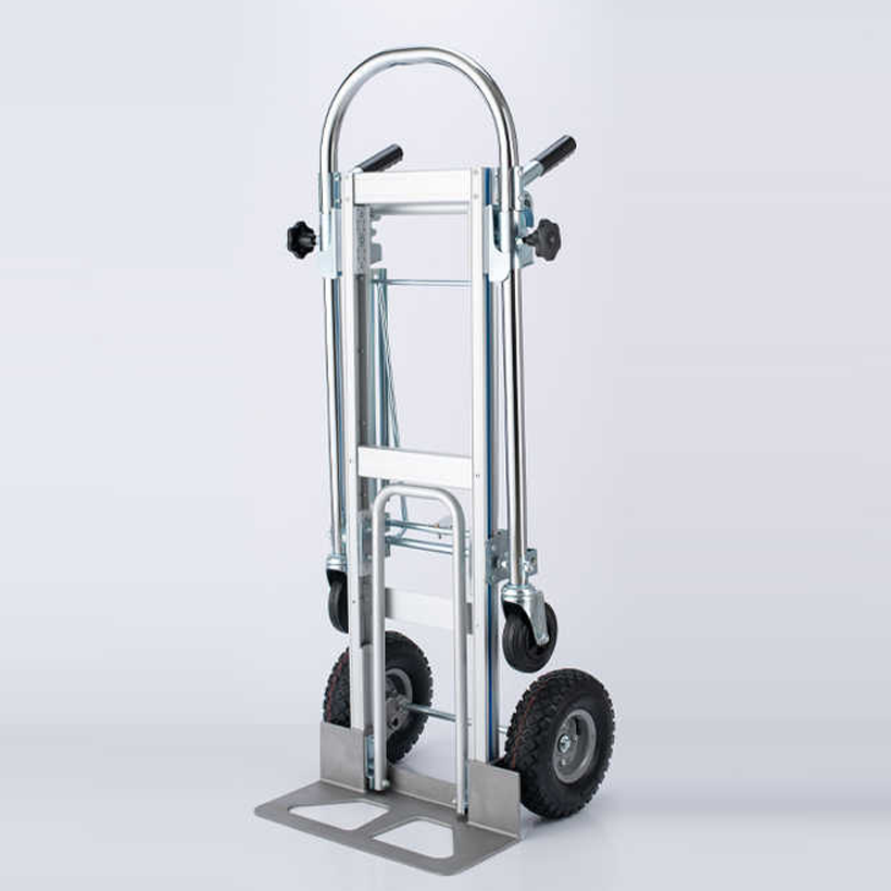 Uni-Silent 250kgs Heavy Duty Utility Hand Truck 3 In 1 Industrial Foldable Push Cart 4 Wheels Platform Folding Trolley FHT250B