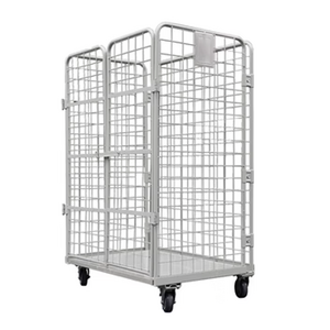 Uni-Silent 500kgs Nesting Cage Trolleys Nestable Roll container Wire Shelving Mobile Security Cart RC11817-C