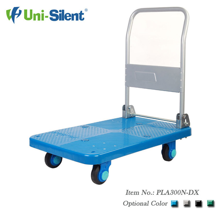 Uni-Silent 300kgs Folding Moving Warehouse Push Cart Platform Hand Trolley PLA300-DX