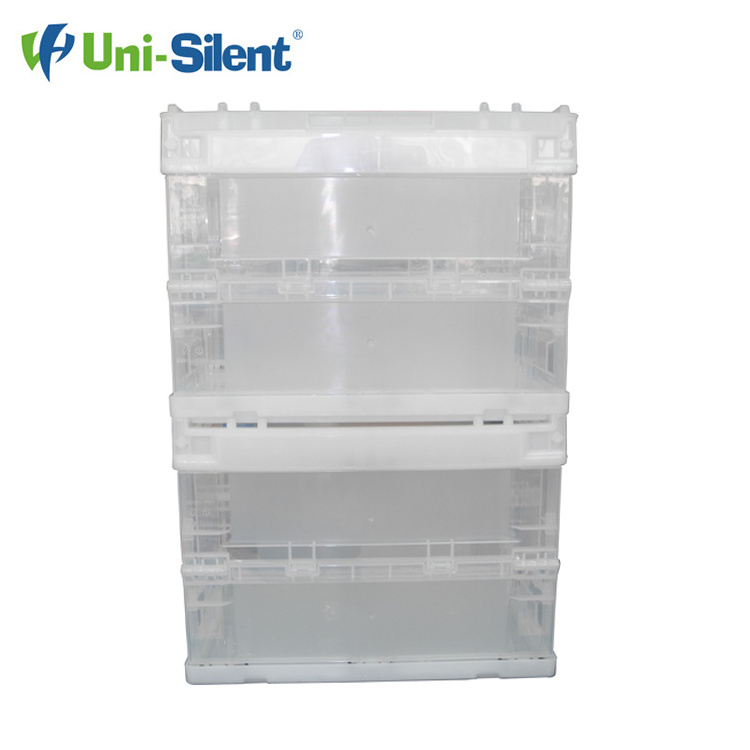 Uni-Silent 20L Volume 100% New PP Transparent Folding Plastic Storage Box TX362627W