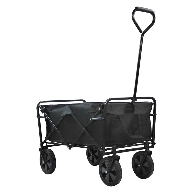 Uni-Silent Foldable Beach Trolley Utility Camping Metal Garden Stroller Hand Cart Portable Folding Outdoor Wagon Trolley FW80