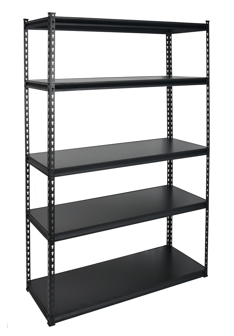 5 Tiers Powder Coating Warehouse Storage Shelf Rack Black Shelves ZW-ZH5F