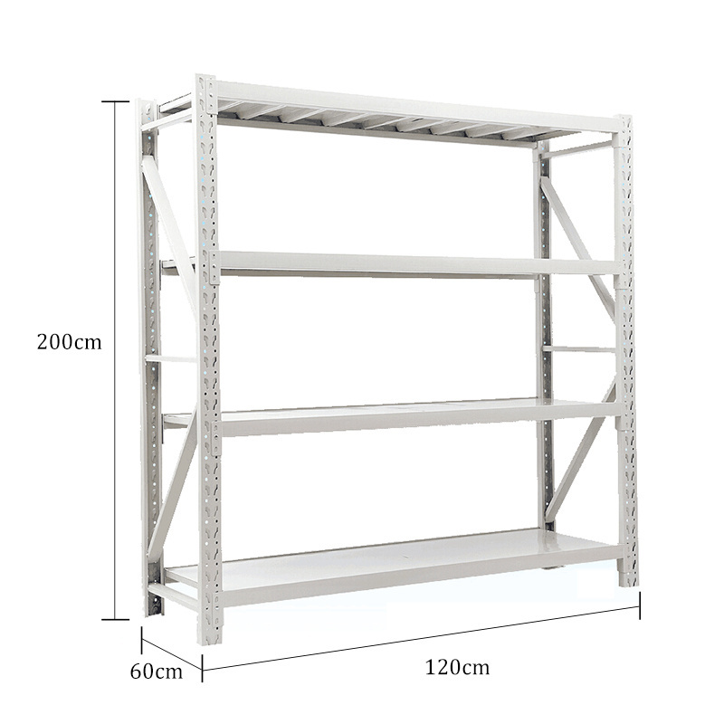 Uni-Silent Heavy Duty Type 4-Tier Industrial Shelving Rack Storage Rack Adjustable Metal Shelving Rack HJG-206