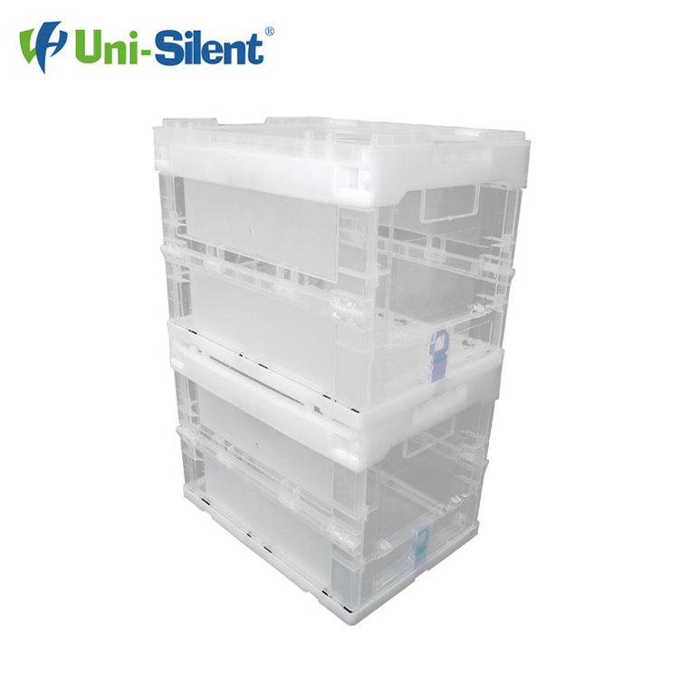 Uni-Silent 20L Volume 100% New PP Transparent Folding Plastic Storage Box TX362627W