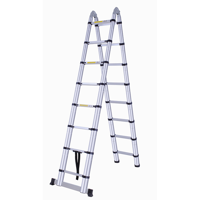 Uni-Silent Producing Ladder Shelf Telescopic Series White Color Aluminum Material Aluminum Ladder FL-T3044