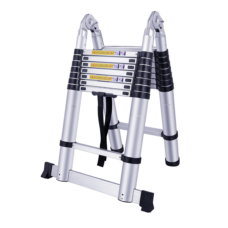 Uni-Silent Producing Ladder Shelf Telescopic Series White Color Aluminum Material Aluminum Ladder FL-T3044