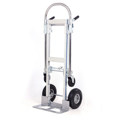 Uni-Silent Heavy Duty Industrial Hand Push Cart 250kg 2 in 1 Folding Platform Hand Truck Foldable Trolley Cart FHT250A