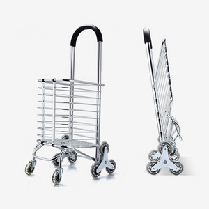 Uni-Silent Portable Grocery Climbing Aluminium Supermarket Shopping Foldable Trolley Carry Folding Hand Trolley Cart FST50-6S