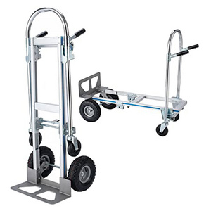 Uni-Silent 250kgs 2 in 1 Aluminum Foldable Hand Truck Dolly 550lbs Heavy Duty Folding Platform Trolley Utility Push Cart FHT250A