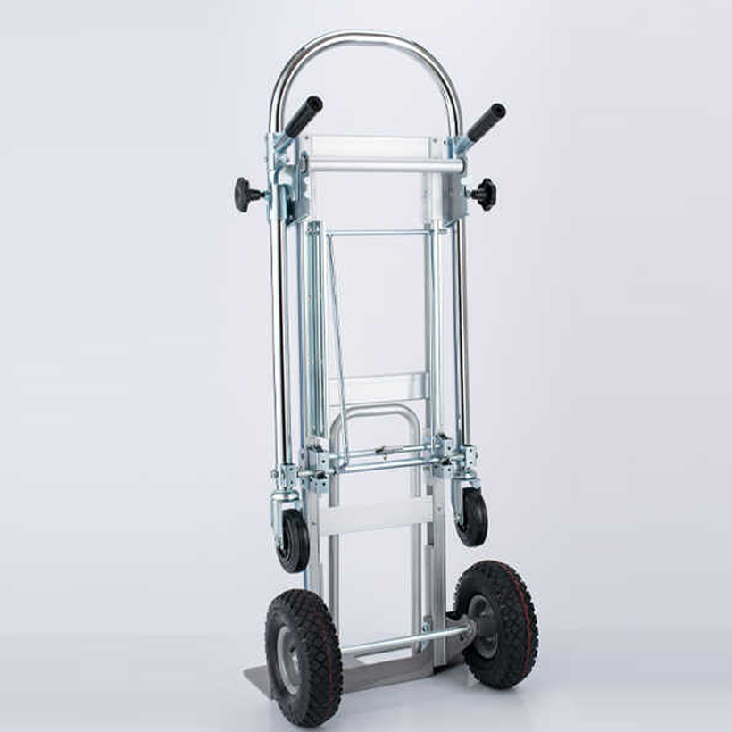 Uni-Silent 250kgs Heavy Duty Utility Hand Truck 3 In 1 Industrial Foldable Push Cart 4 Wheels Platform Folding Trolley FHT250B