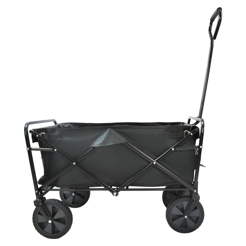 Uni-Silent Foldable Beach Trolley Utility Camping Metal Garden Stroller Hand Cart Portable Folding Outdoor Wagon Trolley FW80