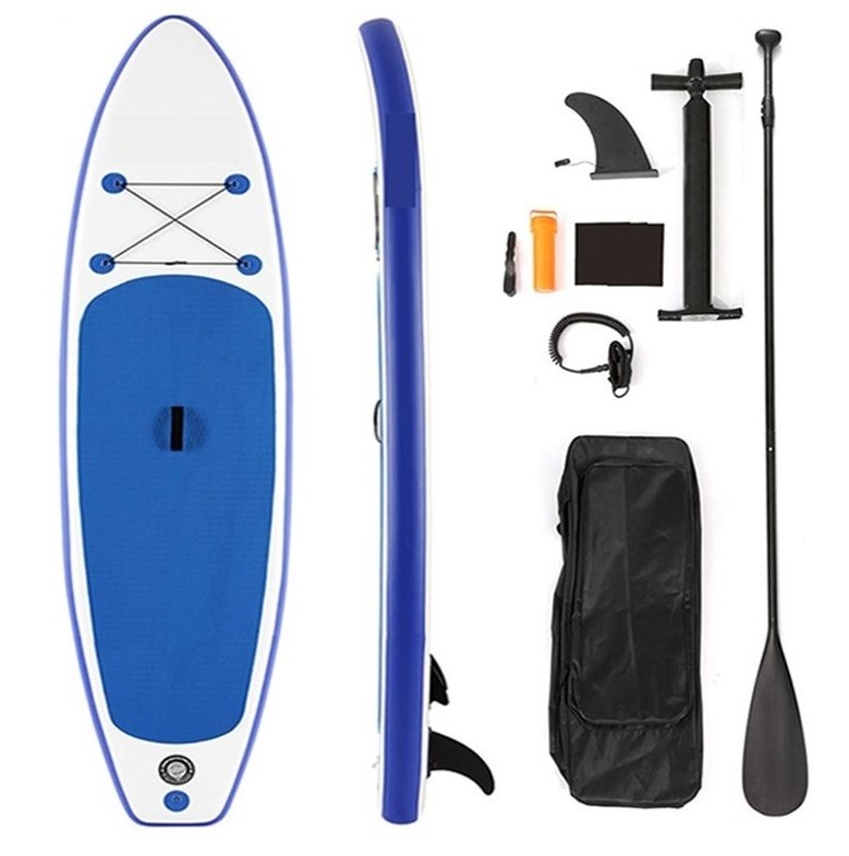 Electric Surfboard Soft Top Inflatable Paddle Board Wood Style SUP Boards with Fin