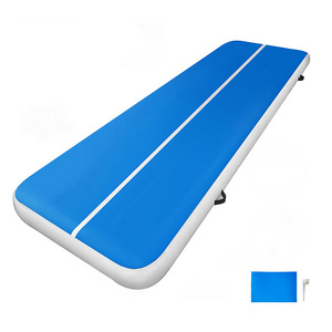 Inflatable mat with pump thick mat yoga floor taekwondo training kung fu practice mat, suitable for gym/wrestling/water