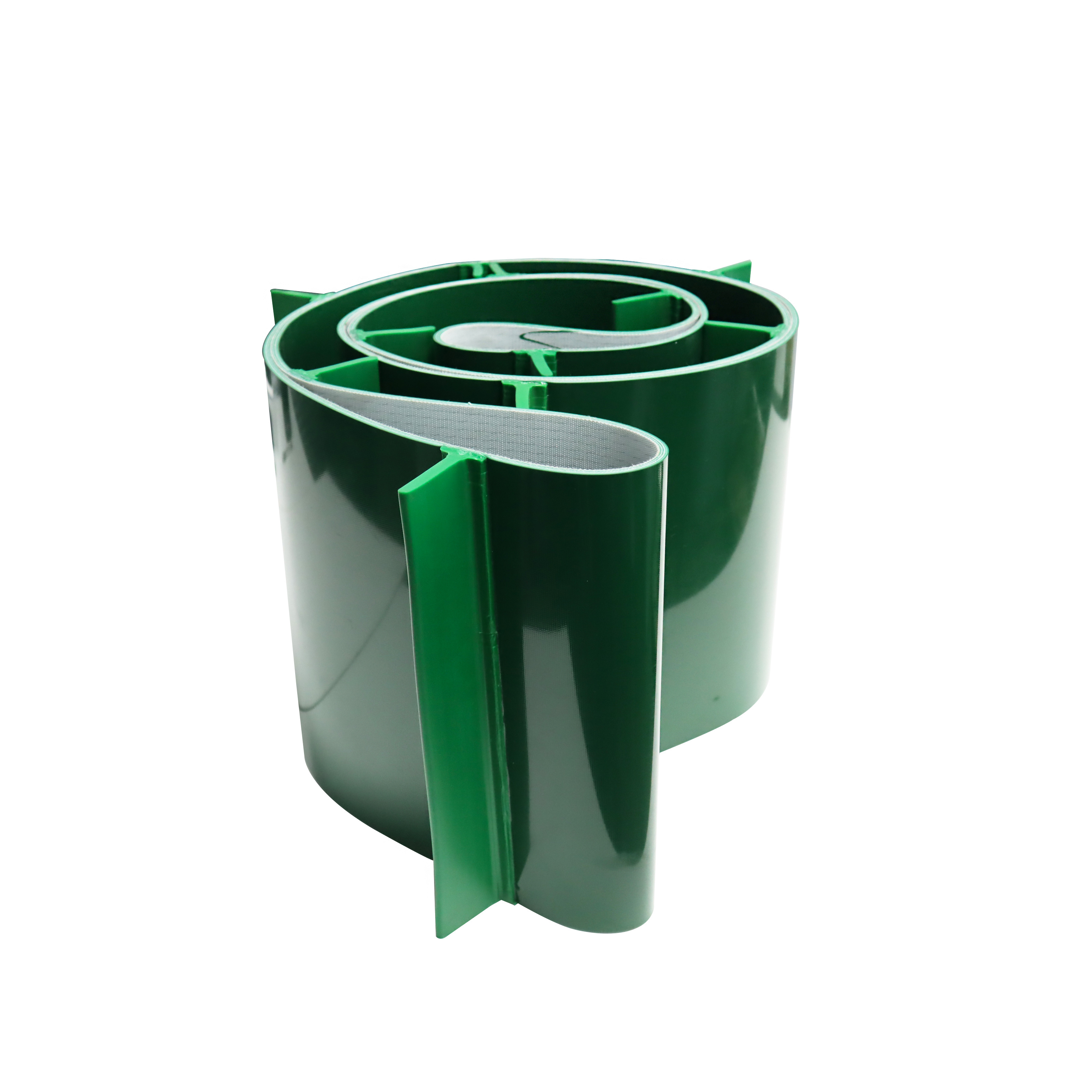 Manufacturers Green PVC Conveying Belt Price Smooth PVC Flat Conveyor Belt with Cleats Profiles