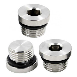 Stainless Steel CNC Turning Parts Thread Pipe Screw Hex Male Blanking Plug Tube Male End Cap