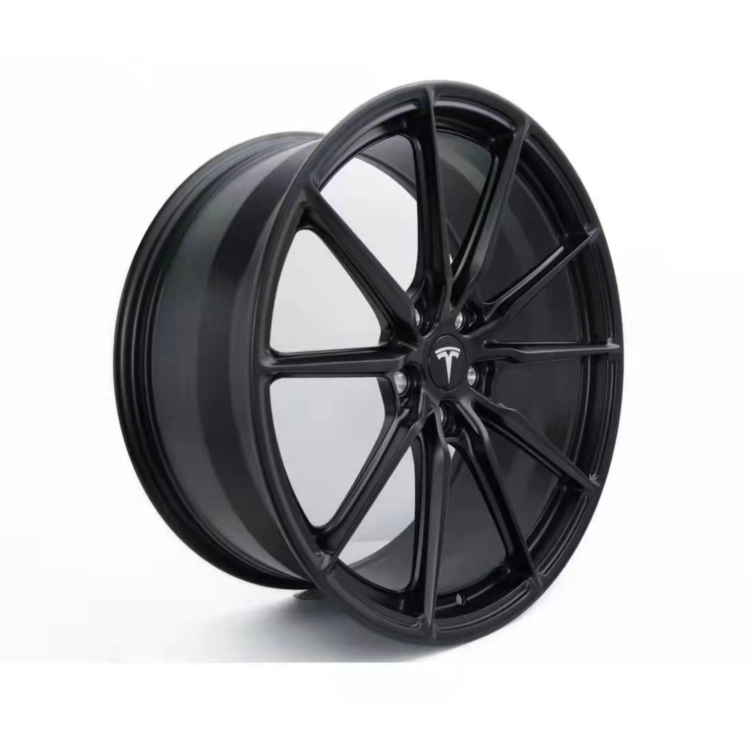 17 18 20 Inch Aluminum Car Alloy Wheels Sports Rims Black Color with Deep Dish 5 Split Spoke