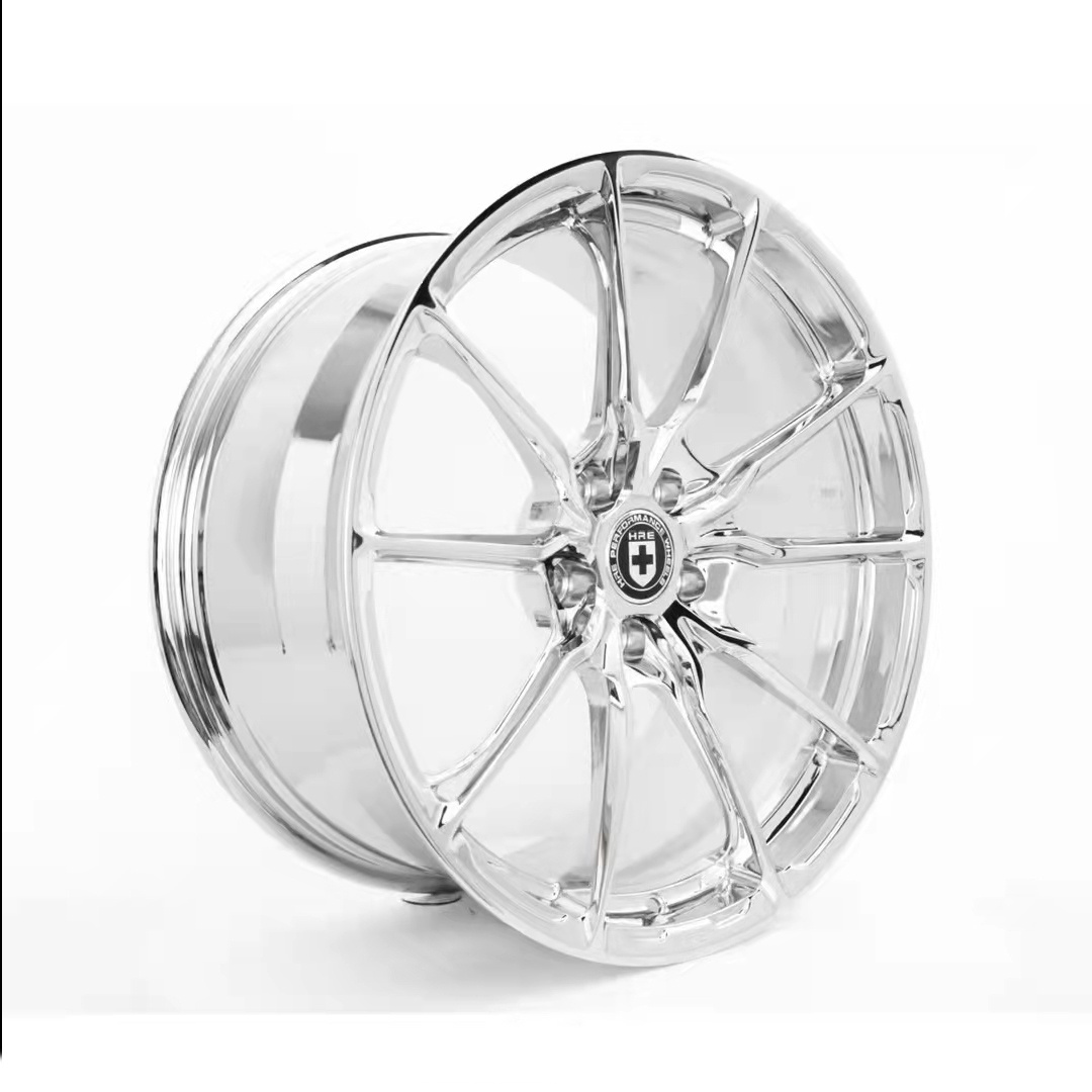 Customized super deep concave 5 Split Spoke brushed polished lip forged wheel