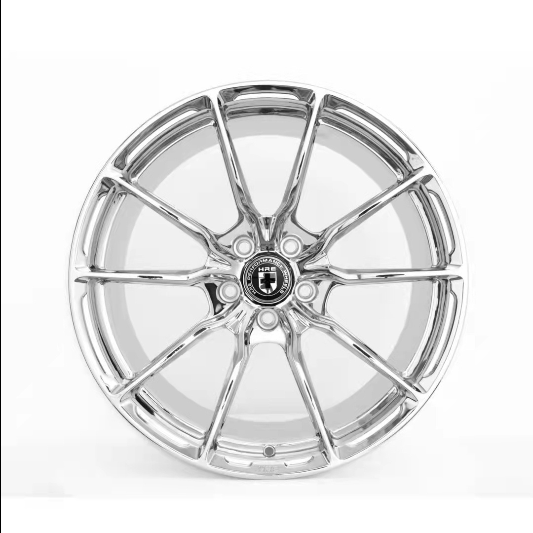 Customized super deep concave 5 Split Spoke brushed polished lip forged wheel