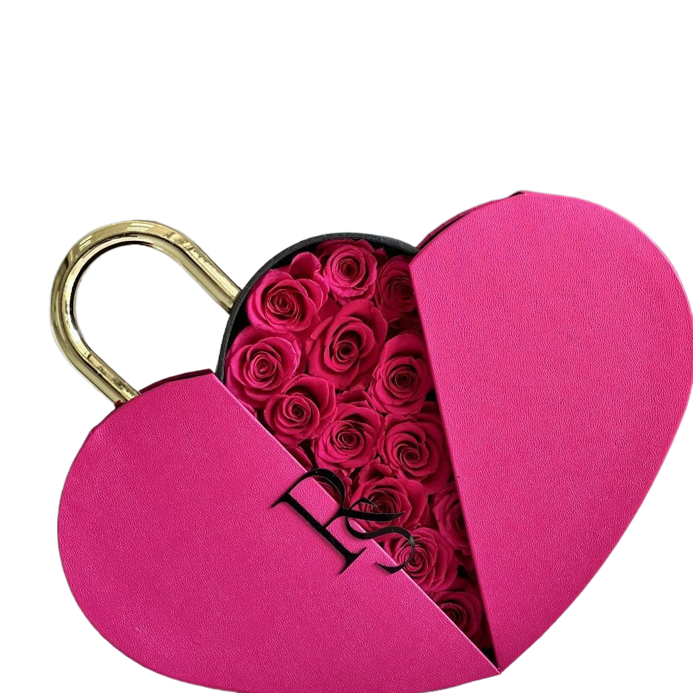 Valentines Day Gift 2023 Rosas Eternas Preservadas 2024 Eternal Long Lasting Flower With Heart Shape Box