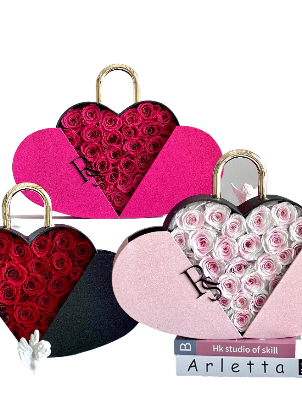 Valentines Day Gift 2023 Rosas Eternas Preservadas 2024 Eternal Long Lasting Flower With Heart Shape Box