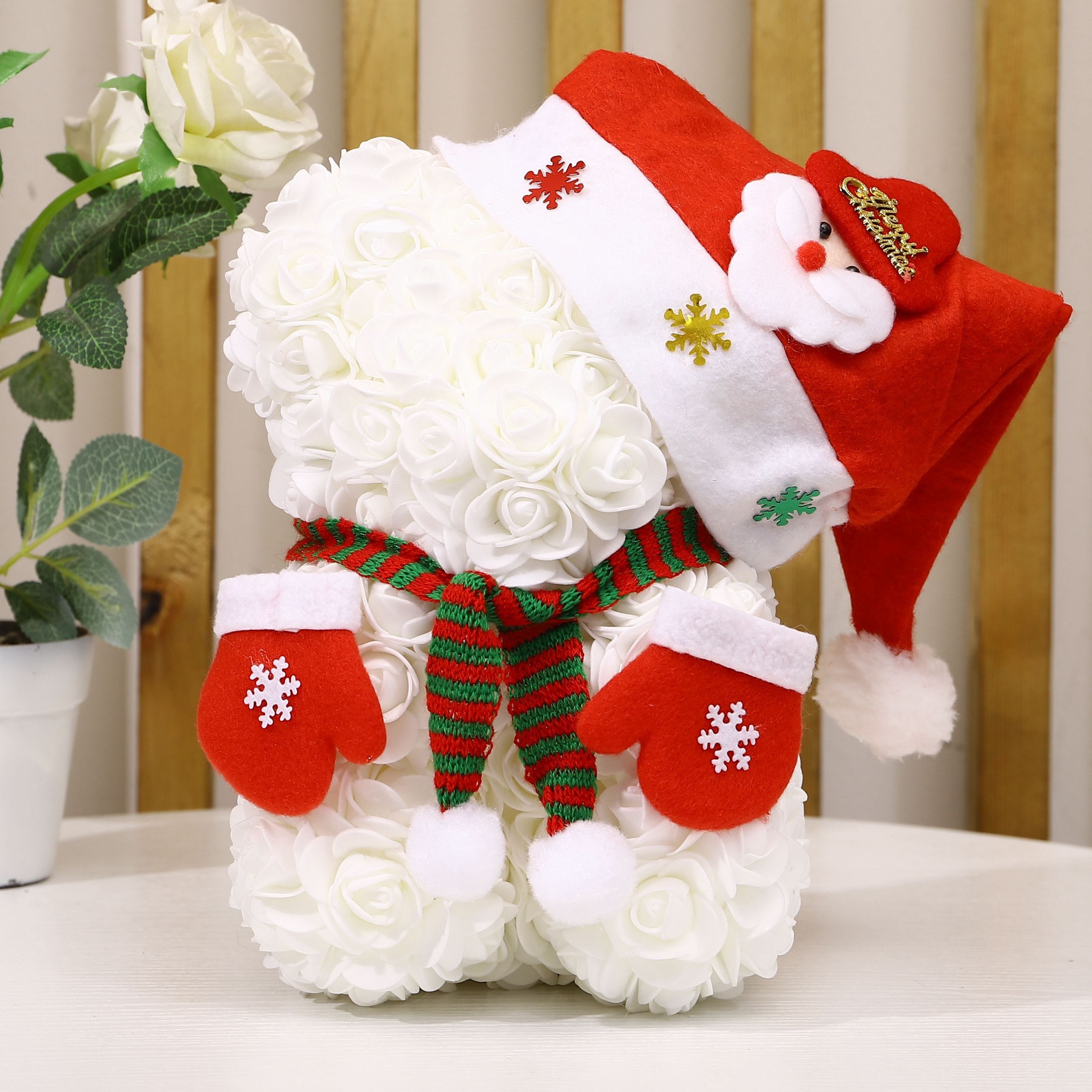 Styrofoam pe  Rose Flower Bear Valentine25cm Teddy Bear Rose Bear Gift For Girlfriend