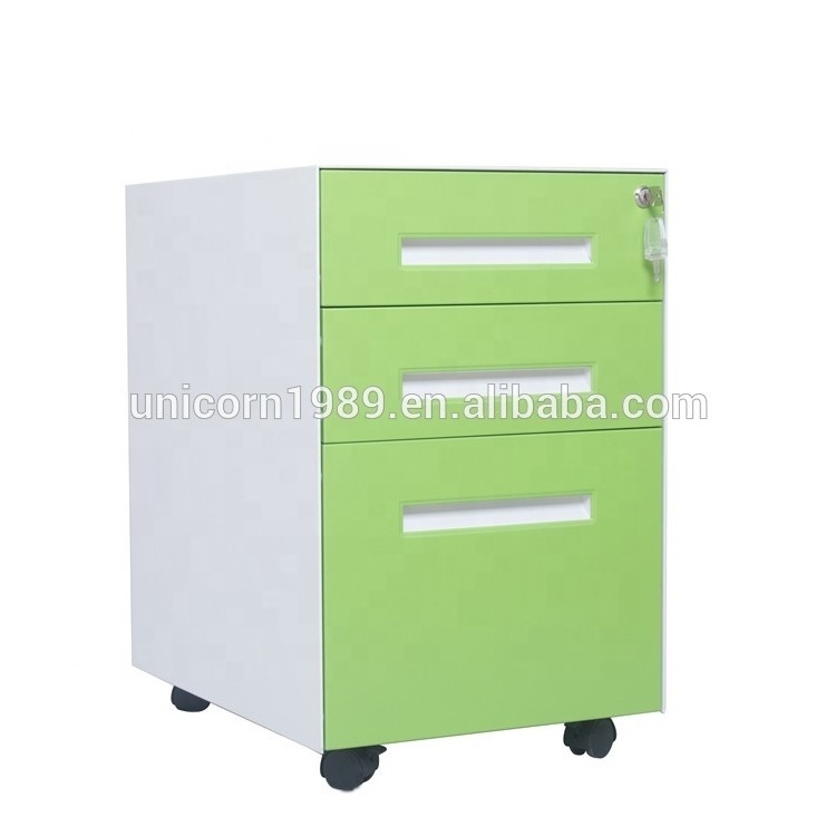 Factory price custom steel 4/3/2 drawer mobile cabinet with lock vertical metal hanging file rack rolling filing cabinet