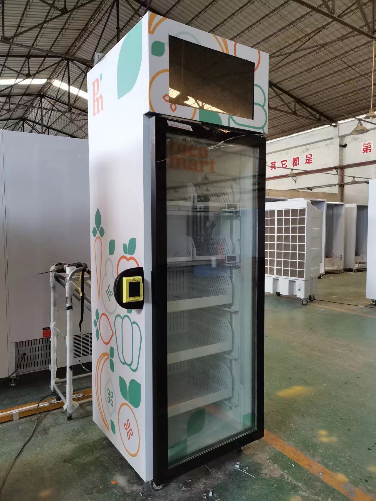 One door Intelligent unmanned weighing vending machine with 21.5 inch screen