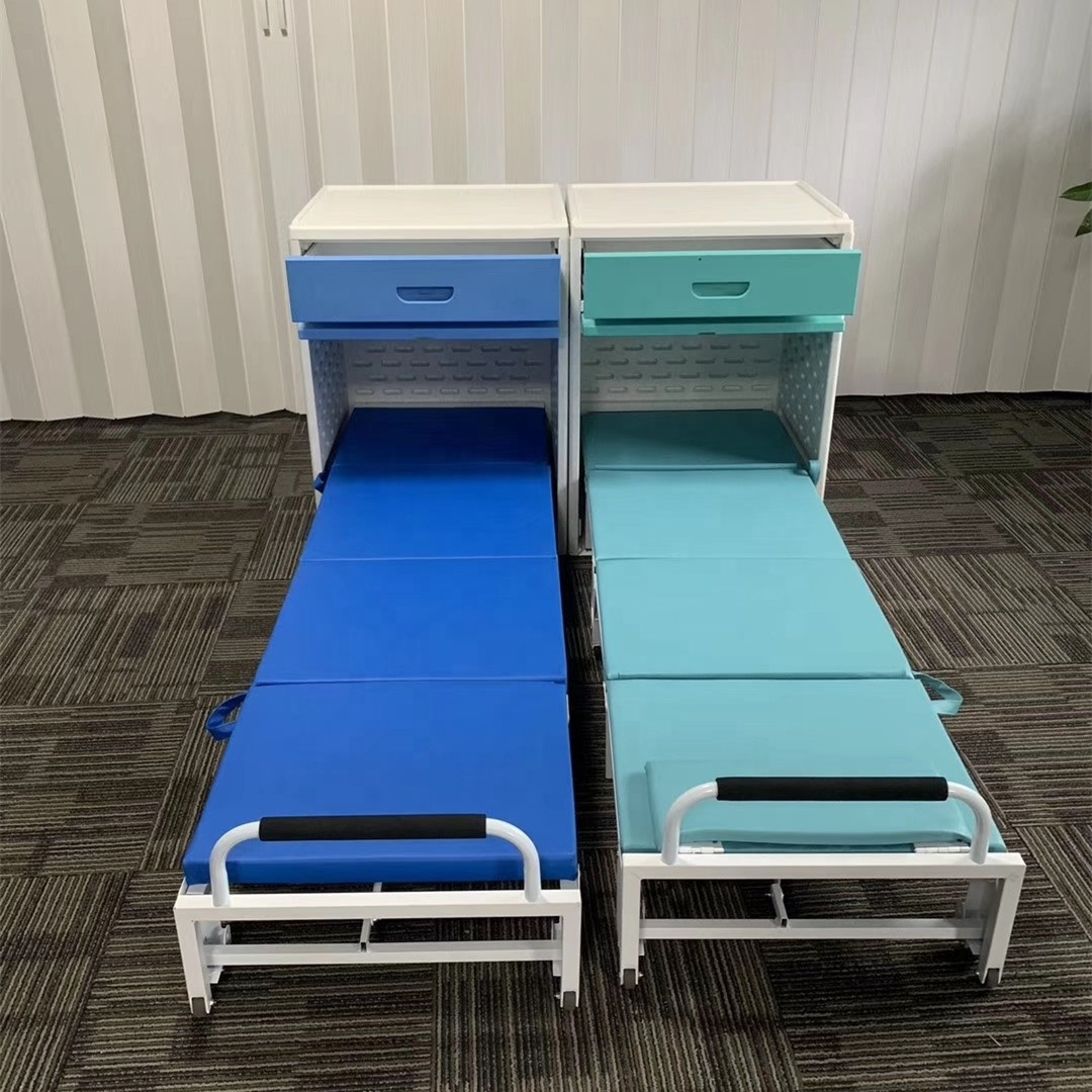 Custom metal folding bed with storage mobile multipurpose modern office lunch break folding bed