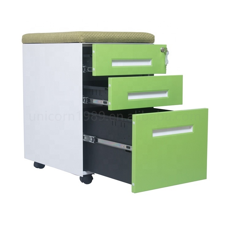 Factory price custom steel 4/3/2 drawer mobile cabinet with lock vertical metal hanging file rack rolling filing cabinet